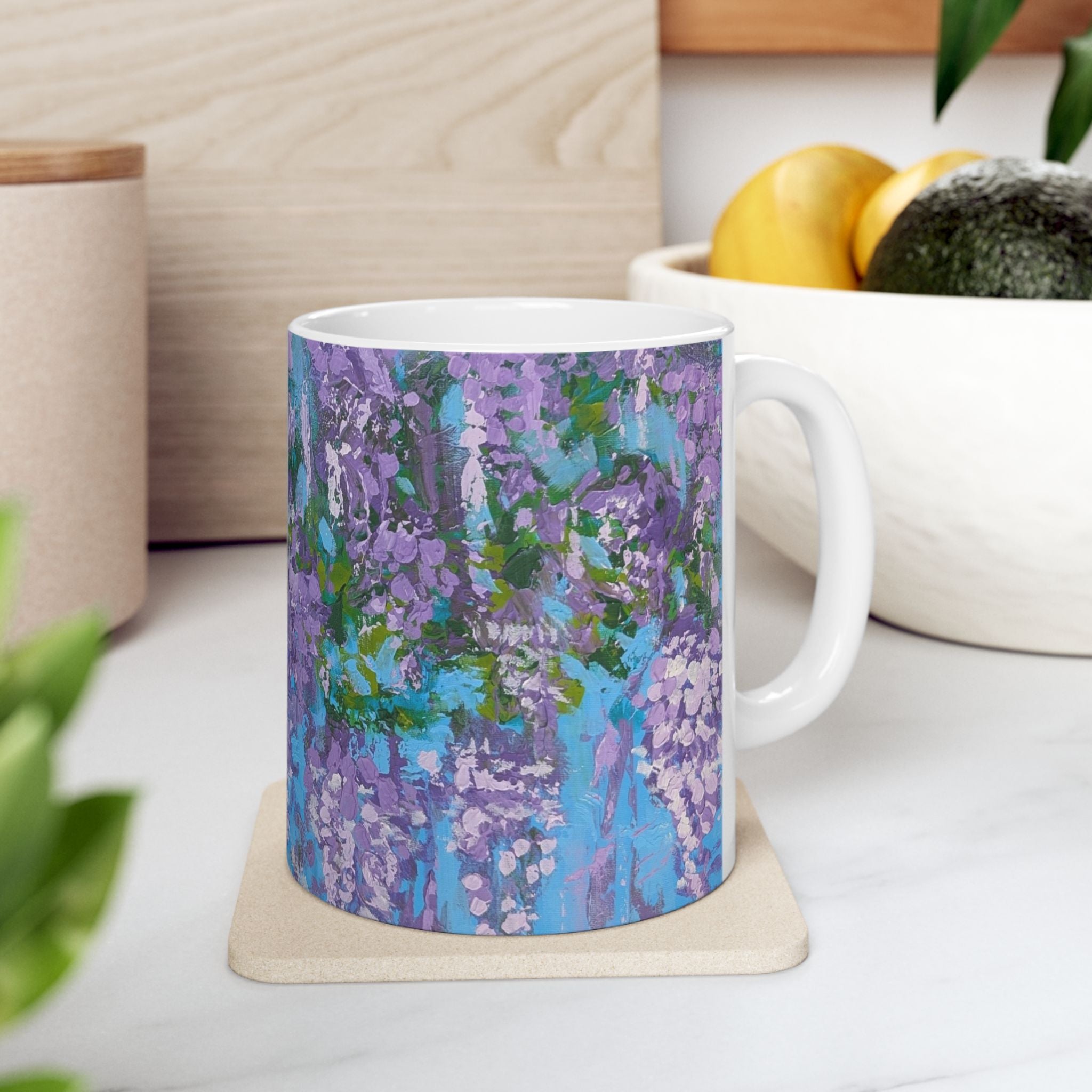 Wisteria Ceramic Mug, (11oz)
